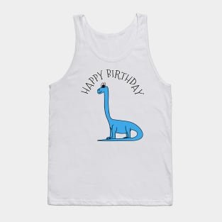 Diplodocus Dinosaur Happy Birthday Tank Top